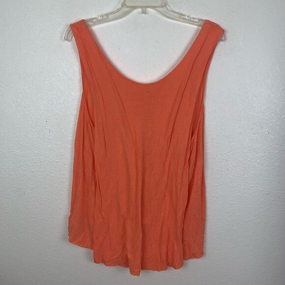 We the Free People Hi Low Tank Top Lagenlook Tangerine Orange - Picture 7 of 8